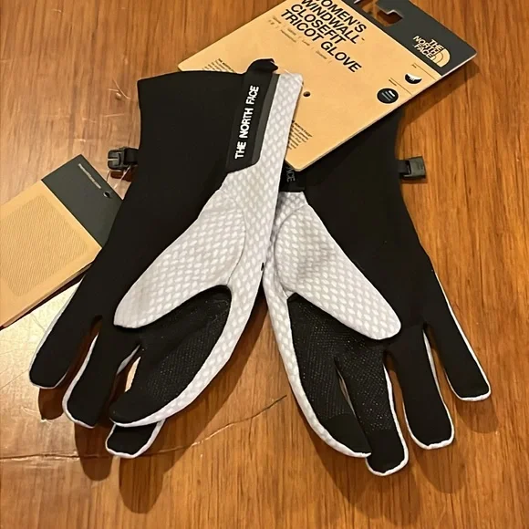 The North Face WindWall CloseFit Tricot Gloves grey new Women’s Size Medium - Picture 3 of 13